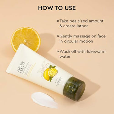 The Face Shop Herb Day 365 Lemon & Grapefruit Face Wash With Vitamin C & Glycolic Acid For Brighter And Glowing Skin | Made in Korea | 100ML
